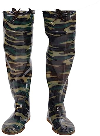Stivali A Coscia Da Pesca Trampolieri for fianchi maschili e femminili, stivali impermeabili al ginocchio e ai fianchi in PVC, adatti for la pesca, la caccia e l'industria acquatica (Color : Green 45