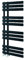 Go Bathrooms Black Towel Radiator 1130 x 500 Heated Towel Rail Vertical Designer Bathroom Radiator Heated Ladder Rail Central Heating