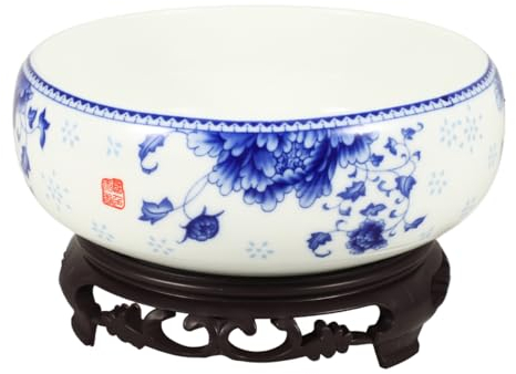 HOMSFOU 1 Satz Bonsai-pflanzenvase Lotus-schüssel-pflanzgefäß Chinesische Vase Pflanzschale Garten Blumentopf Kaktus-dekor Blumentopf Sockel Kaktus-übertopf Anlage Keramik Sämlingstopf