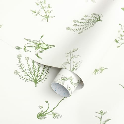 Fiula Selbstklebende Tapete Grün Blätter Tapeten 41CMx3M Möbelfolie Tropische Klebefolie Möbel Vinyl Wrap Wasserdicht Wallpaper Klebetapete Schrankpapier Wandverkleidung Dekorfolie Wohnzimmer Beige