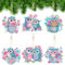 AUAUY 6PCS DIY Diamond Painting Schlüsselanhänger, 5D Eule Doppelseitige Diamant Painting Bilder Aufkleber Anhänger, Diamant Malerei Schlüsselbund Anhänger Geschenke für Weihnachten Kindergeburtstag