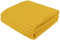 Cottonmarket Decken 220x240 cm - Zweiseitig Tagesdecke - Kuscheldecke Flauschig für Wintergarten und Balkon - Blanket für Terrasse - Gartenmöbel Überwurfdecke - Felldecke - Senffarbe