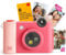 KODAK Smile+ 2-in-1 Digital Instant Print Camera & Wireless Bluetooth Photo Printer - 10MP, Special-Effect Rotating Lens, Zink 2x3 Inch Sticky-Back Photos, Print via Fun App from Smart Devices - Pink