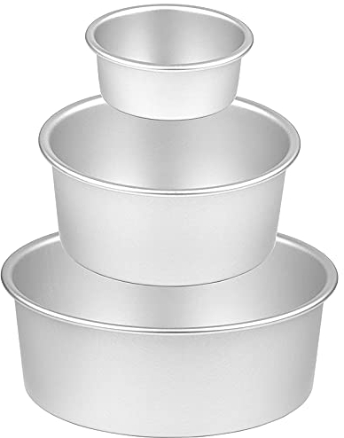 FURREN Moule à Gâteau Moule à Gâteau Rond Performance en Aluminium AntiadhéSif et Anti-Fuite Moule à Gâteau, pour le Gâteau Smash de Niveau