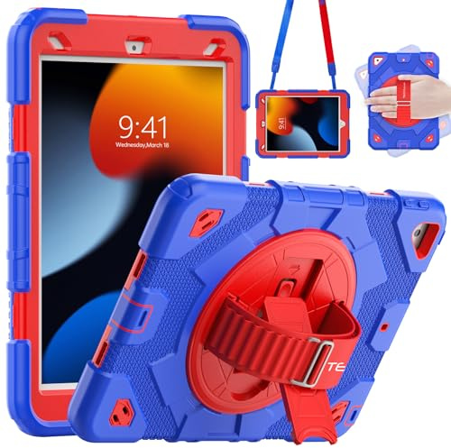 TECHGEAR SUPE Case for Apple iPad 10.2 & iPad Air 3 10.5 - Tough Rugged Heavy Duty with Stand, Hand & Shoulder Strap