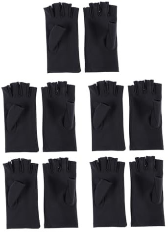Ipetboom 5 Pares Guantes Guante Anti Rayos Ultravioleta Guante Protector Uv Guante De Manicura Verano Perder Vestir
