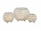 Amago home Teelichthalter Kerzenhalter Set 3-teilig Crystal Kerzenständer Vintage Kristall Farbe Silber
