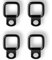 Kdtoll Lot de 4 Anneau Arrimage, Crochet D Remorque en Acier Inoxydable - Portant 200 Kg - Anneau de Fixation Anneaux d'arrimage en D pour Remorques, Voitures, Camions