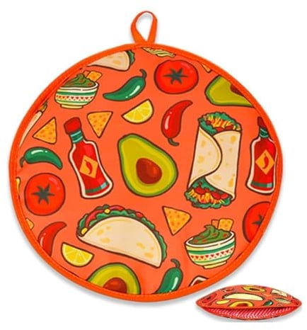 Oaygat 12 Inch Tortilla Warmer Pouch Microwavable Tortilla Warmer Bag Tortilla Wrap Storage Container Taco Holder Tortilla Holder Warmer Pouch Insulated Bag Corn Tortilla Tortilla Heater Pouch