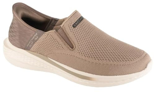 Skechers Hands-Free Slip-ins Slade Deacon, Zapatillas Hombre, Taupe Knitted Mesh, 45 EU