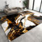 SANSJI Weiß Schwarz Marmor Gedreht Teppiche Gegend, Abstrakte Goldene Wellen Dekorativer Teppich für Wohnzimmer, Schlafzimmer, Esszimmer Badezimmer Küche Flur Läufer 180 x 270 cm
