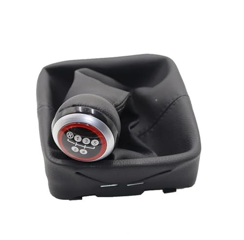Schaltknauf Für VW Für Polo 9N 9N2 2002-2009 GAITOR SCHALTBALLENGAMME/Rahmen/Chrom 5 Gang Auto Schaltknauf Mit Kofferraumabckung Schaltgetriebe(Type 5)