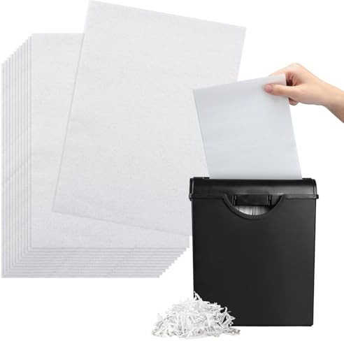 100 Stück Aktenvernichter Schmiermittel Blätter Papier Aktenvernichter Öl Schmiermittel für Kreuzschnitt und Mikroschnitt, 15,2 x 21,6 x 0,031 cm