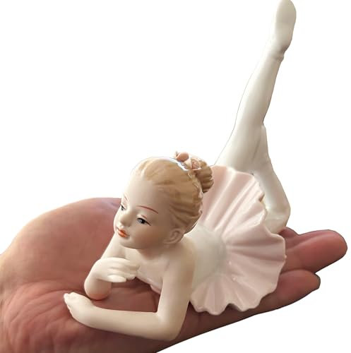 MTME Porzellan-Figuren, Tänzerin, Erinnerungsstücke, Geschenke, Skulptur, Heimdekoration (Fliege, Rosa)