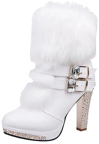 Offerta Lampo Stivali Donna con Tacco Stivaletti Donna Moto Estivi Stivaletti Estivi Stivali Moto Donna Impermeabile Stivali da Donna Stivaletto Texano Donna Basso Tacco Alto