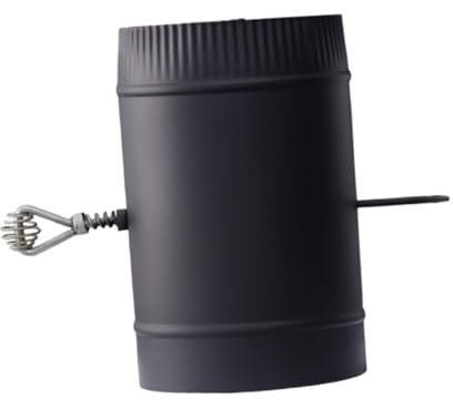 F Fityle Tuyau de poêle avec clapet anti-retour, conduit résistant à la chaleur, portable avec accélérateur pour système de ventilation d'air, chauffage