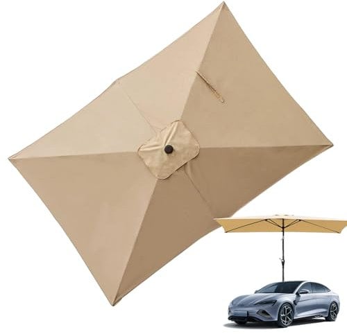 Genérico Cubierta de Repuesto para Sombrilla - Sombrilla Rectangular de 2x3 Metros con Brazo Lateral - Tapa para Parasol Descentrado Accesorios de Jardín Resistentes para Piscina Playa y Mesa