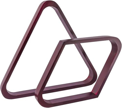 Holigie Pool Rack, 9 Ball Triangle Rack Set Billiard Stand in Large Wine Red for Home Game Room and Billiards