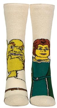 HEAT HOLDERS SOCKSHOP Shrek Thermal Socks for Women – 1.6 TOG Lite Insulated Winter Socks with Fiona Design, Soft Brushed Inner, Warm & Cosy Fit for Cold Days Oat 4-8