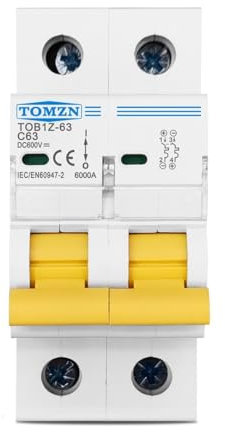 Disjoncteur Disjoncteur Bipolaire 600 V CC, fusible unipolaire à Courant continu Disjoncteurs(2P 20A)