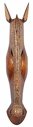 Woru Maske Antilope, Holz-Maske aus Bali, Wandmaske (100 cm) | Wandmaske Antilope, aus Albesia-Holz, handgefertigt, braun, in 20/30/50 cm oder 100 cm erhältlich