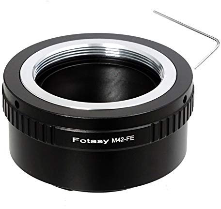 Fotasy M42-zu-E-Mount-Adapter aus Kupfer, 42 mm Schraubgewinde, kompatibel mit Sony a7, a7R, a7S II/III/IV, a9, a7C, Alpha 1, a6600–a6000, a5100, a5000, a3500, ZV-E10