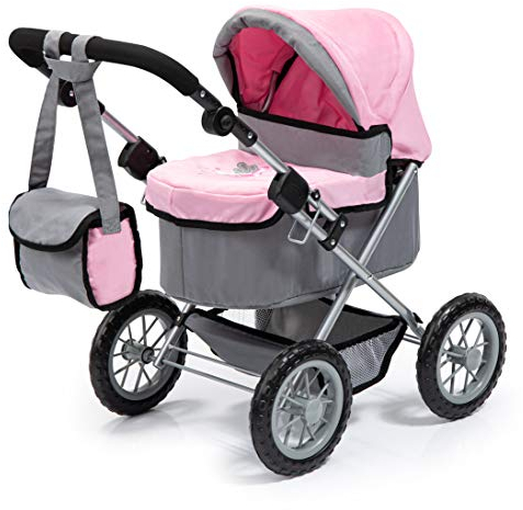 Bayer Design 13008AA Poussette Landau pour Poupée Trendy, réglable, Pliable, Sac à bandoulière