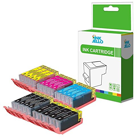 InkJello Ink Cartridge For Printer, Compatible With Canon Pixma iP7200 iP7250 iP8700 iP8750 iX6850 MG5450 MG5450S MG5550 MG5600 MG5650 MG6350 MG6450(Black, Photo-Black, Cyan, Magenta, Yellow, 20-Pack)