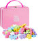 PLUS PLUS - Valisette métal contenant 70 pièces BIG de couleur Pastel - Jeu de construction - PP3275