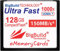 eMemoryCards 128GB Ultra Fast 150MB/s CompactFlash Speicherkarte kompatibel mit Canon 10D/20D/30D/40D/50D/1D/1Ds/5Ds/7D Mark I/II/III/IV, Nikon D, Olympus E, Sony Alpha, Leica S Kameras