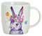 350ml KAFFEETASSE Hase PORZELLAN weiss 12x9x8cm Tasse Kaffeebecher Ostern Häschen Osterhase Blumen Frühling Osterdeko Teetasse