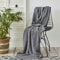 KARACA Home Hellgrau Doppelte Samenstıchwıckeldecke 130x170 cm Öko-Tex Weich, Leıcht, Hält Warm, Komfortabel, Cable Knit Throw, Natürlıche Fäden, Gemütlıch, Ästhetısch, Stılvoll, In Der Türkeı