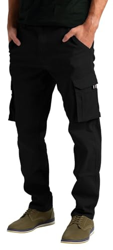 westAce Men's Boy's Cargo Trousers Casual Relaxed-Fit Multi Pocket Stretch Cotton Drawstring Work Utility Construction Hiking Tactical Streetwear Cargo Pants (Available in Big & Tall)