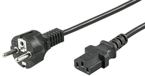 CLICK HELP Cavo di Alimentazione 1,8M EUR CEE 7/7 SCHUKO-IEC 320 C13 Alimentatore PC, Monitor, Computer, TV, Stampante