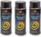 VE-INDUSTRIES Lackspray nach RAL 3er Sparpack Spraydose 400ml Buntlack für Holz, Metall (9017 Verkehrsschwarz)