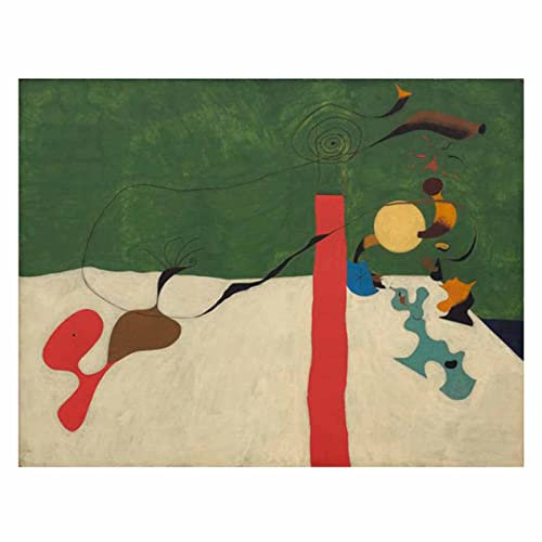 Ltt-Ydd-Ccl Joan Miro《Still Life with Lamp》Leinwandbild Wandbilder Bilder Wohnzimmer Deko Schlafzimmer Leinwand Gemälde Wandbild Ungerahmt Kunstdruck Dekoration(20x25cm-8x10inch,Ungerahmt)