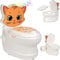 alles-meine.de GmbH Kindertoilette Spülgeräusch + Licht Effekt - Wasserspülung Modell wählbar Töpfchen/Nachttopf/Babytopf - mit Deckel - weiß - Musik - Toilettentrainer..