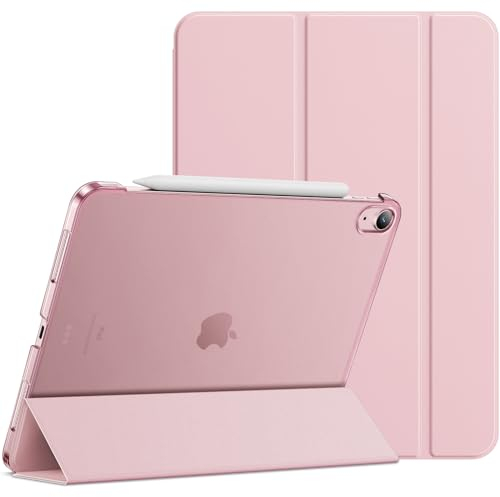 JETech Funda para iPad Air 11 Pulgadas M3/M2 (2025/2024), iPad Air 5.a/4.a (2022/2020 Modelo, 10,9 Pulgadas), Soporte Delgado con Respaldo Rígido Carcasa con Auto-Sueño/Estela (Rosado)