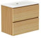 Baikal Mueble de Baño Dash. Conjunto de Baño de 2 Cajones, Suspendido en Pared, Incluye Lavabo Cerámico. Mueble de Fondo de 46cm. Mueble MONTADO. Lavabo Encastrado sin Espejo 80 cm Monocolor