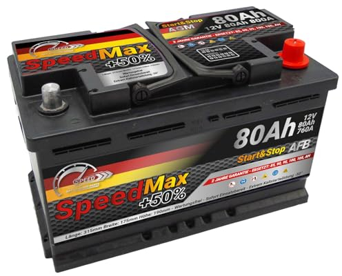 Batteria auto 80Ah AFB Speed Max Start&Stop 760A 12V EFB