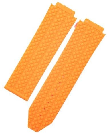 SarUel 25 mm x 17 mm weiches Silikon-Armband, bunt, kompatibel mit Hublot-Armband, kompatibel mit Big Bang-Serie, weiches Uhrenarmband, Handgelenk-Armband, kostenlose Werkzeuge (Color : Orange, Size