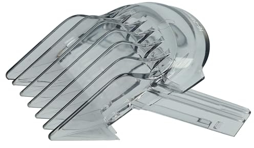 vhbw Kammaufsatz 16-28 mm Ersatz für Philips 422203633291 für Haarschneider, Bartschneider - Ersatz-Kamm Grau, Transparent