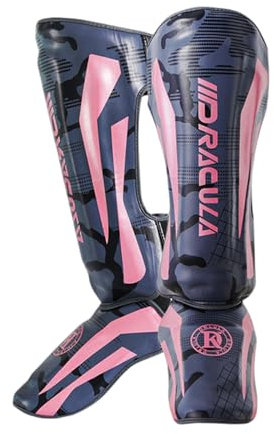 ForceRoute Shin Guards Muay Thai,Schienbeinschoner Kickboxen,Box Schienbeinschoner,Gepolsterte,Schienbein Schutz,Leichte,Verstellbare,Leder,Mit Spannschutz,FüR Muay Thai Und Weitere Kampfsportarten