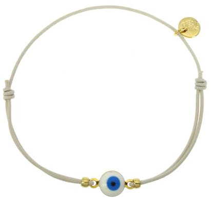 Les Cléias Elastisches Armband aus Edelstahl, Auge, Einheitsgröße, Edelstahl, Kein Edelstein