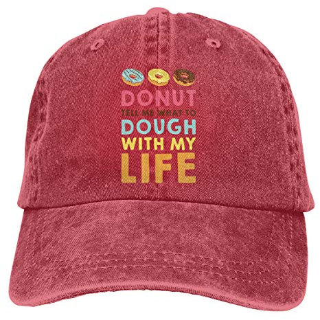 Trucker Hut Donut, Sag Mir, was Ich Mit Meinem Leben Anfangen Soll Baseball Cap Vintage Sport Cap Sonnenschutz Snapback Cap Für Golf Urlaub Must Haves Männer