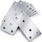 YOOPIN Flat Brackets for Wood 6PCS, 100x50x2mm Joining Plates, Stainless Steel Sleeper Brackets, Silver Mending Plates for Timber Fixing, Metal Repair Connector