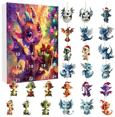 Weihnachten Drachen Adventskalender 2024, Kinder Adventskalender 2024, Niedlicher Hund Adventskalender 2024, Einzigartiger Adventskalender, Weihnachten Adventskalender 2024