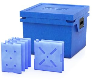 QOOL Kühlbox L | 43L | Made in Germany | blau | Hightech Kühlbox ohne Strom | Bis zu 10 Tagen autark | kühlen oder gefrieren | 10 Jahre Garantie
