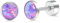ZDE Titanium Flatback Ohrringe für Frauen Opal Lavendel Ohrstecker flach zurück Frauen Ohrringe hypoallergen Knorpel Flatback Ohrring Tragus Helix Tragus Conch Piercing (Multi Lavender, 5MM)