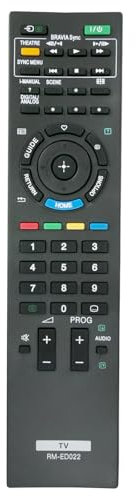 AULCMEET Mando a Distancia,RM-ED022 RM-ED036 Nuevo Mando a Distancia Apto para fit for Sony LCD HDTV TV KDL-37EX402 KDL-32BX300 KDL-32NX500 KDL-40NX500 KDL-32BX400 KDL-40BX400 KDL-22EX302 KDL-26EX301